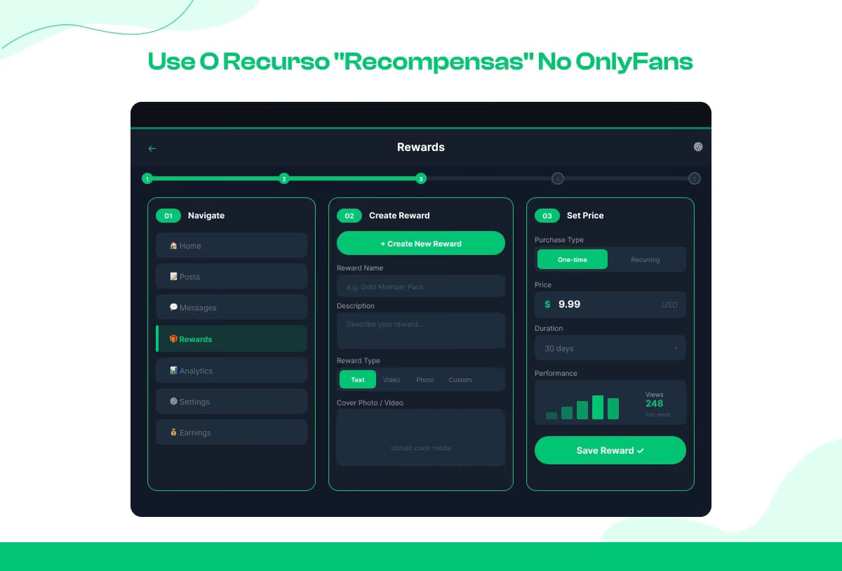 Utilize o Recurso "Recompensas" no OnlyFans