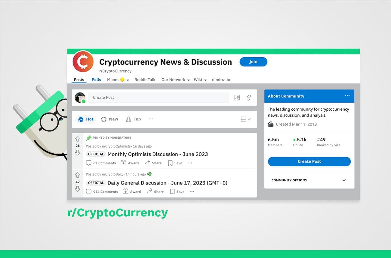 Subreddits populares de criptomoedas para você seguir