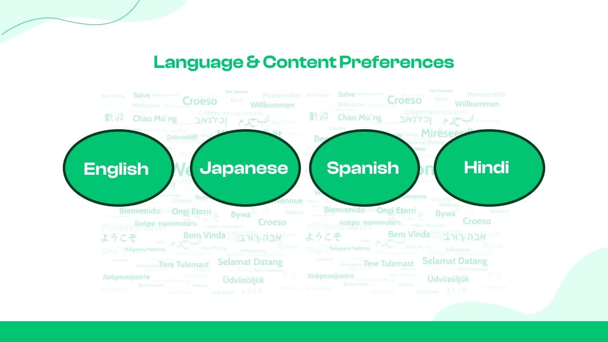 Language & Content Preferences