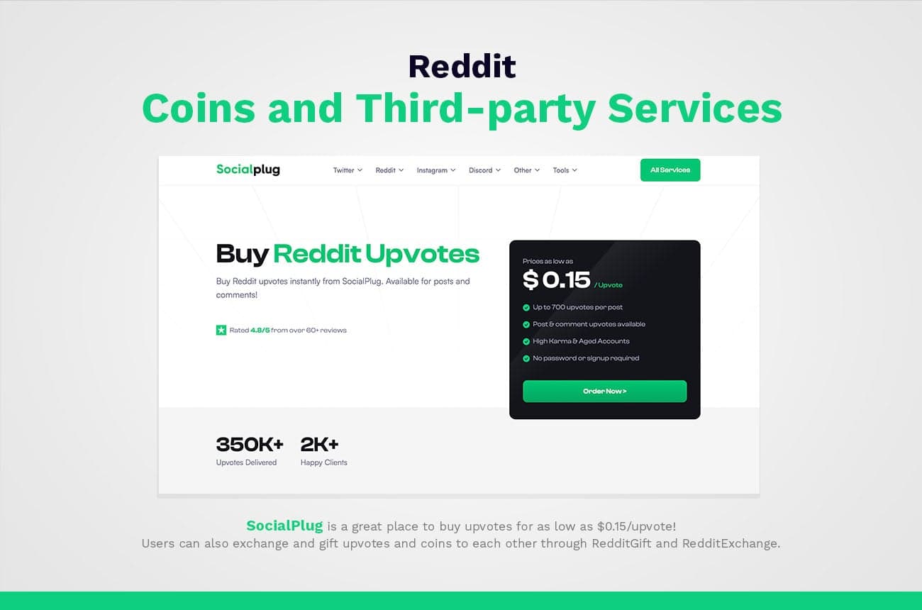 reddit coins and third party services