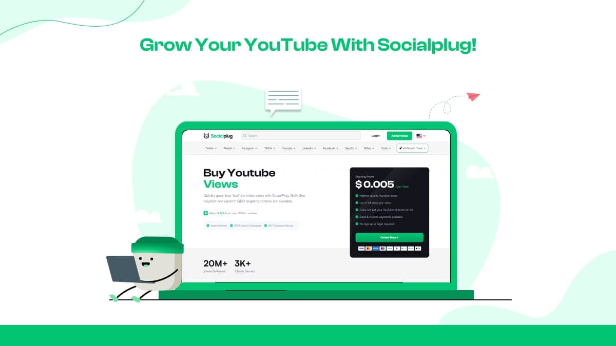 Grow Your YouTube with Socialplug!