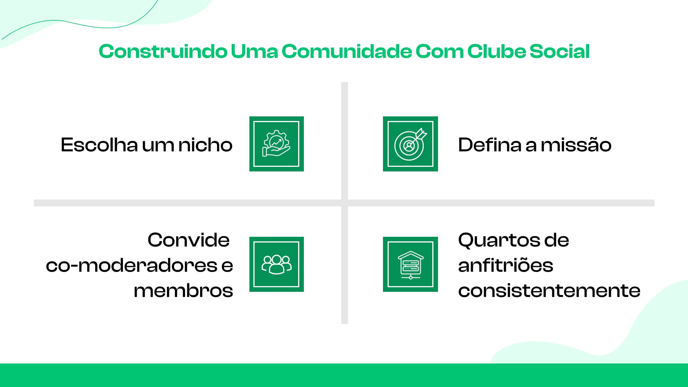 Comece seu próprio clube para criar uma comunidade