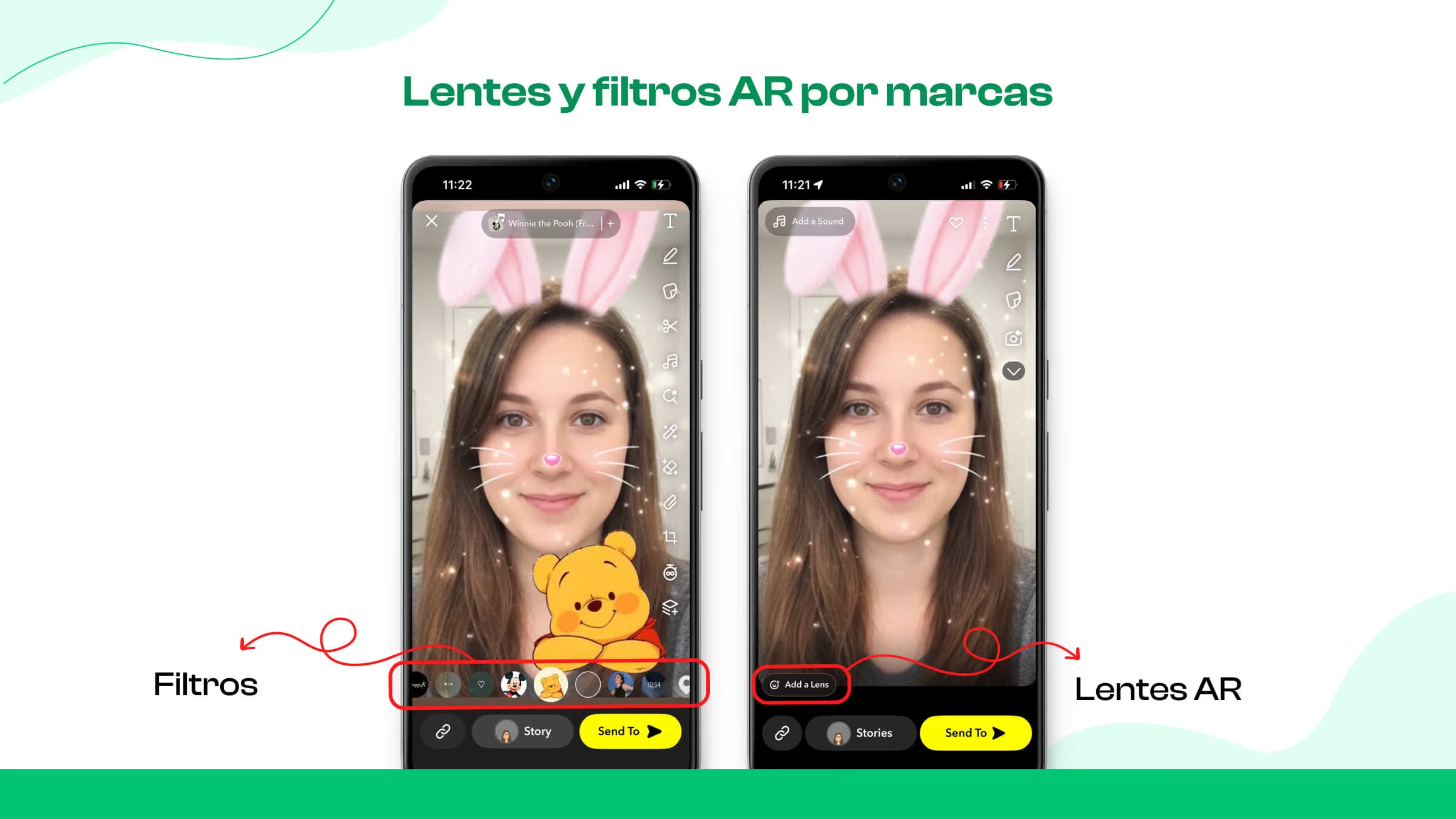 Lentes y filtros de realidad aumentada patrocinados