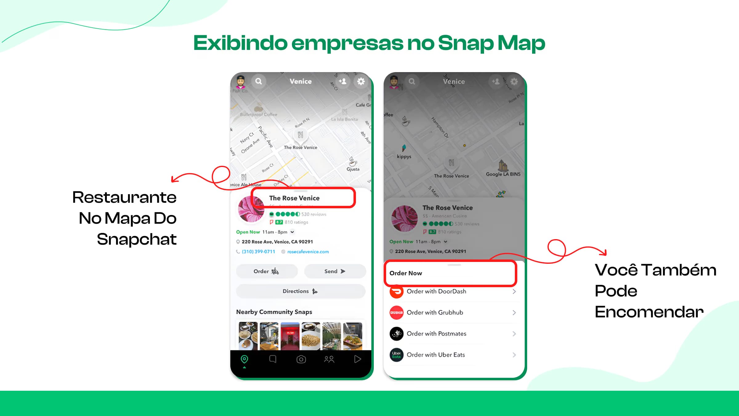 Promova negócios no Snap Map