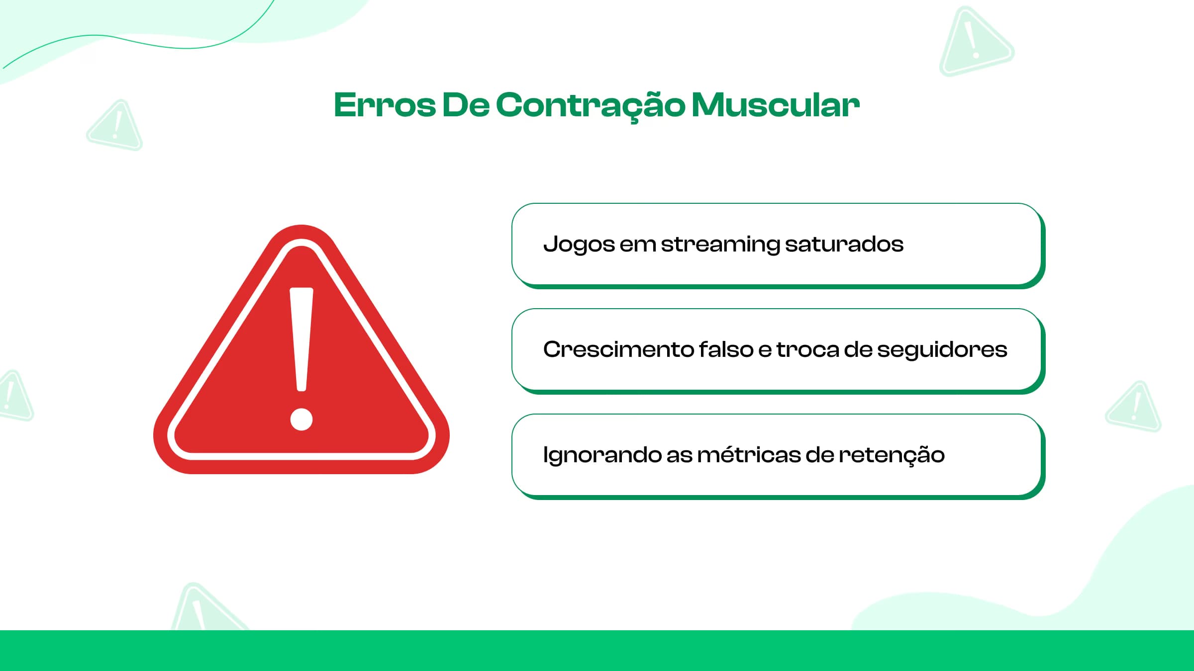 Erros de crescimento que mantêm os canais presos