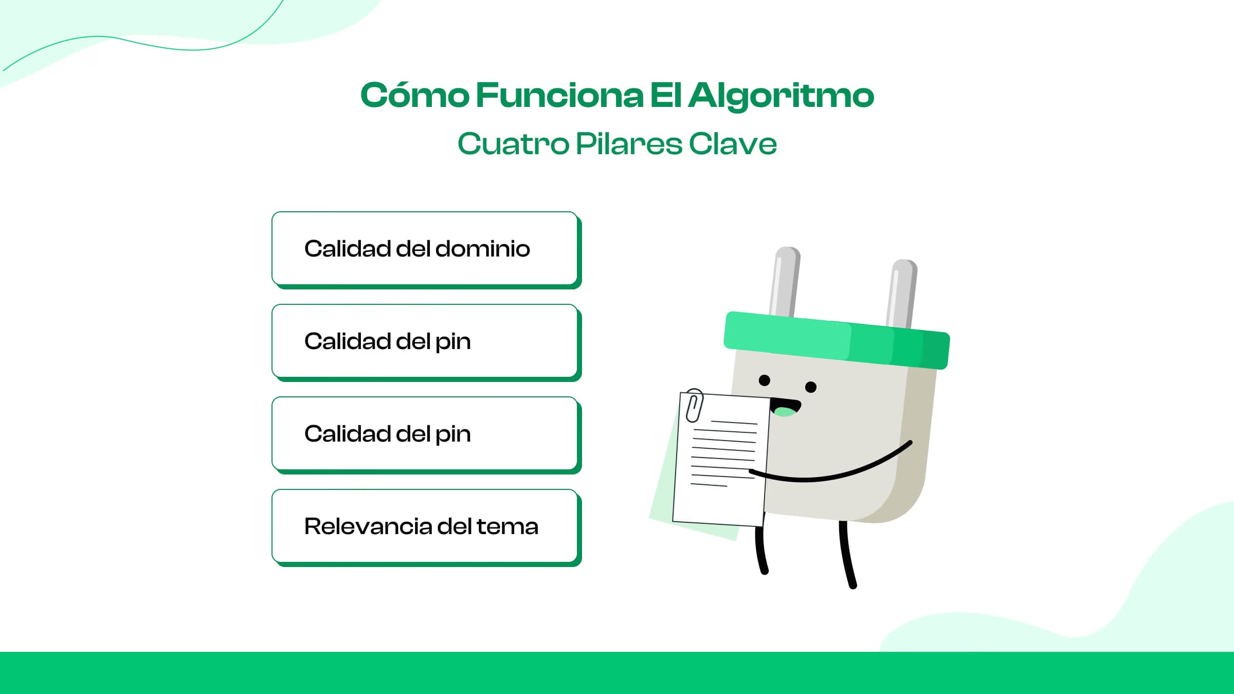 El algoritmo se basa en 4 pilares clave