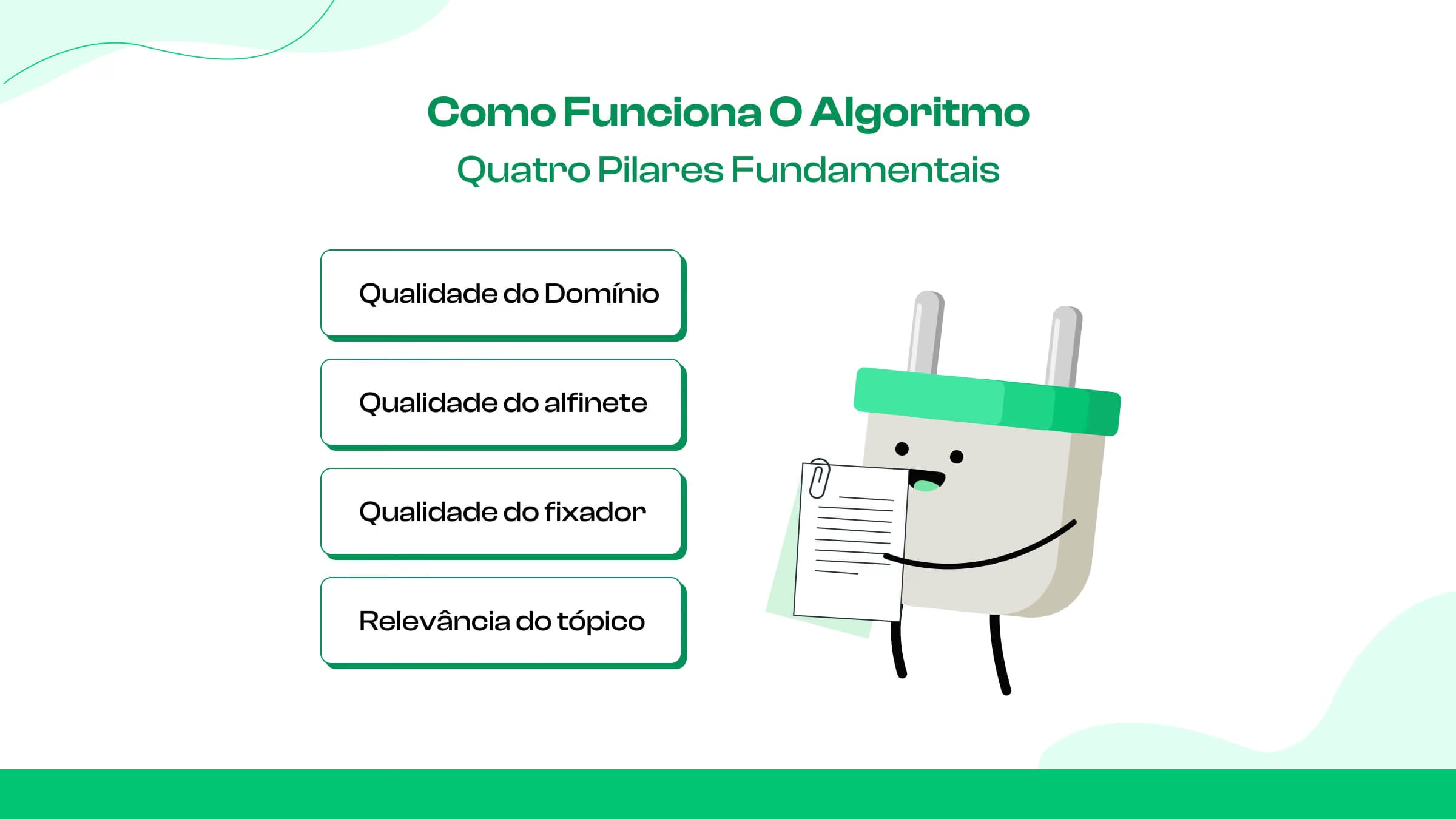 O algoritmo se baseia em 4 pilares fundamentais