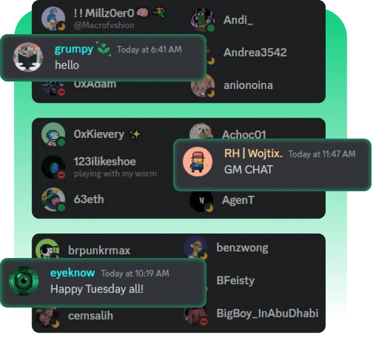 buy discord nft members online real accounts nft reactions crypto community socialplug