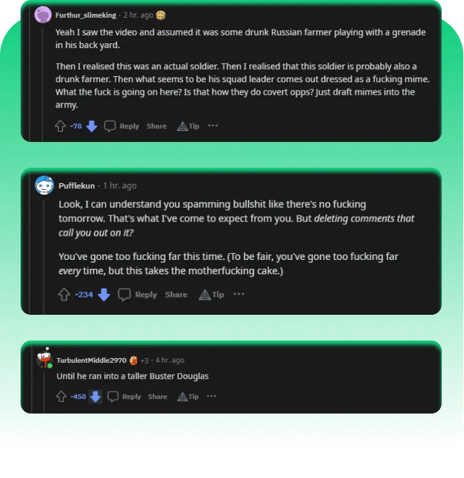 Hide Reddit comments with Reddit downvotes