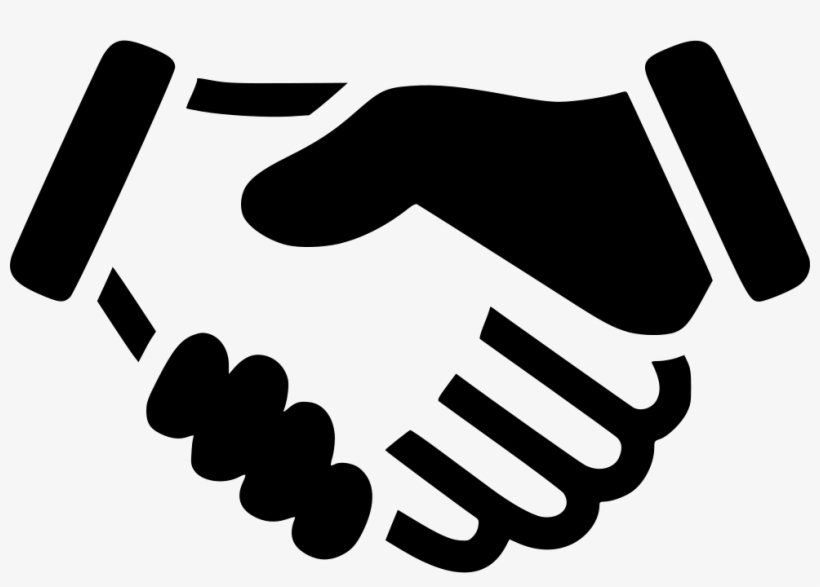 Handshake icon black and white