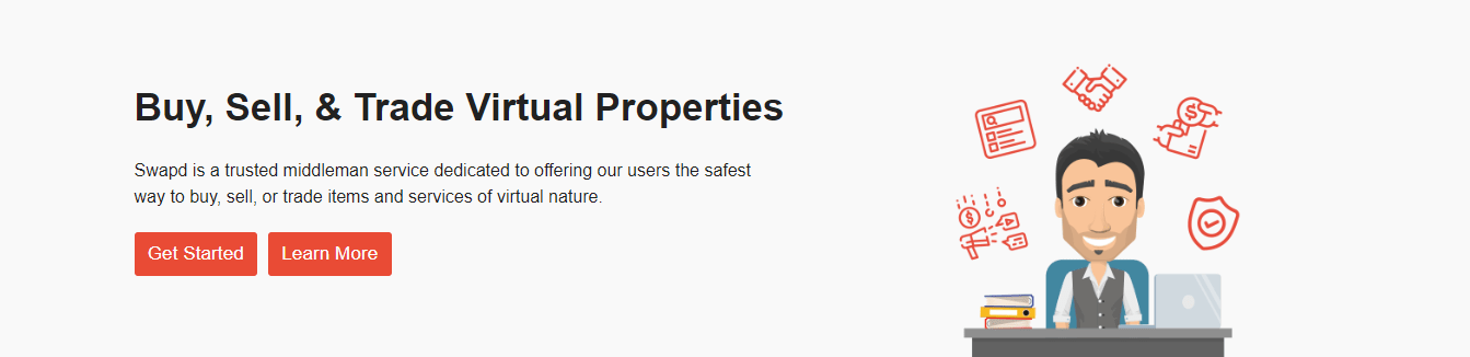 Screenshot of Swapd homepage