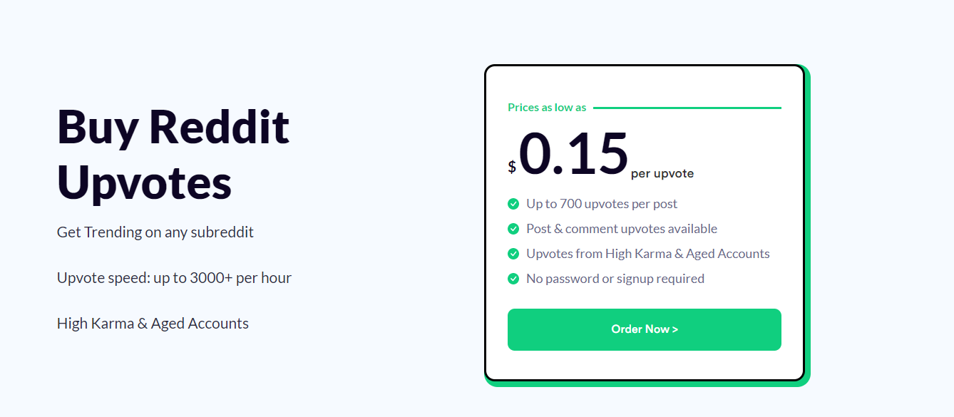 SocialPlug service page for buying Reddit upvotes