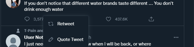 Retweet and Quote Tweet options on Twitter