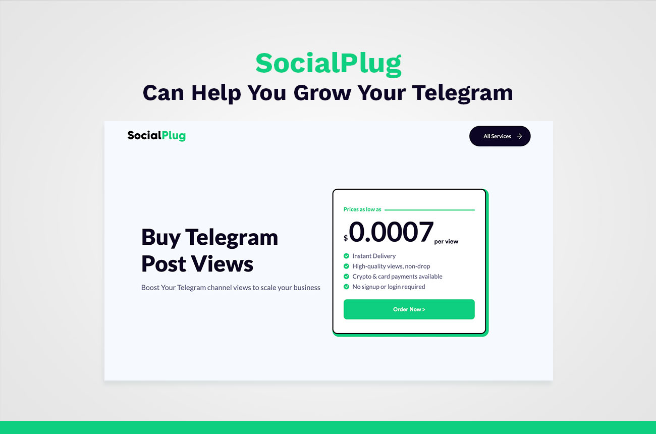 socialplug can help you grow your telegram