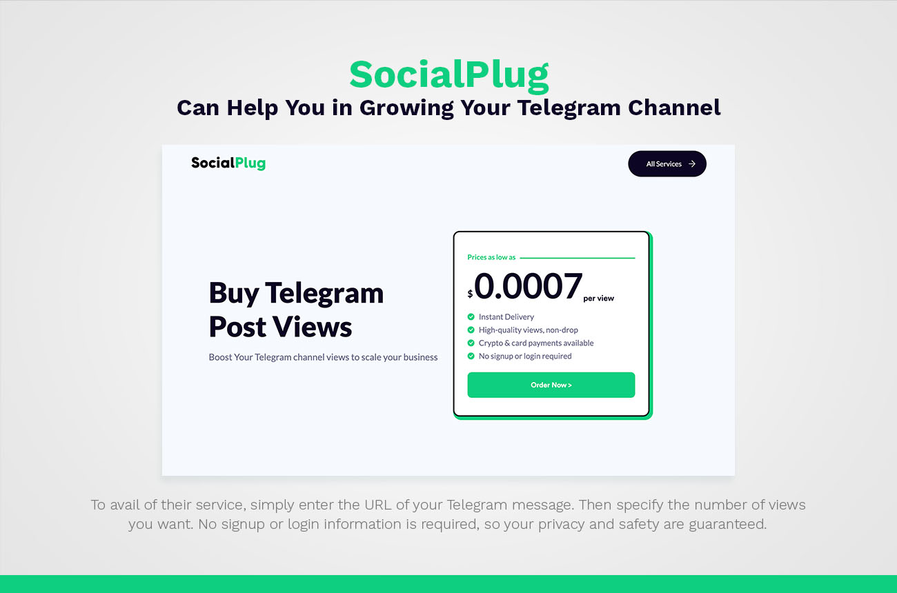 socialplug helps to grow your telegram channel