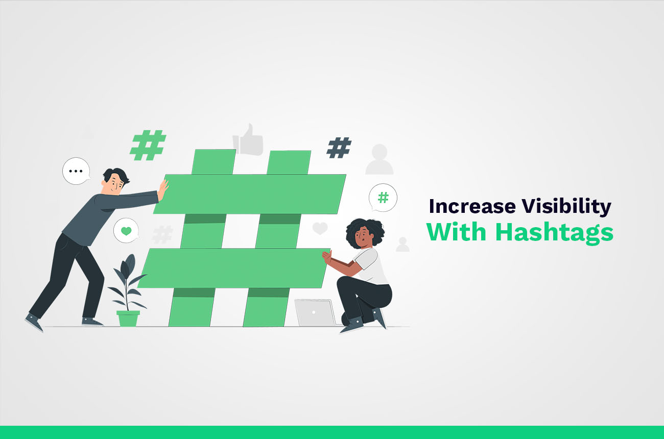 increase instagram visibility with hashtags