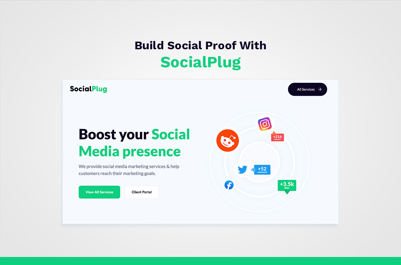 social proof with social plug