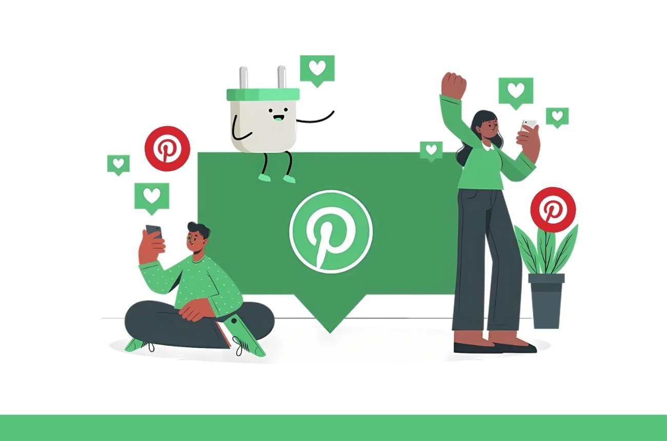 plugman demonstrating pinterest engagement techniques to his friends