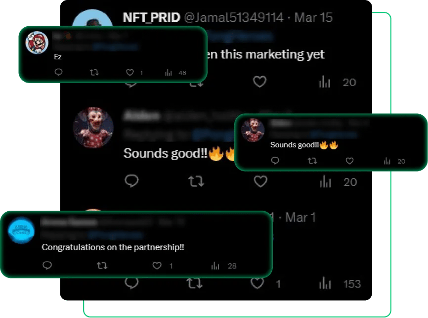 How SocialPlug NFT followers look like when buying Twitter nft automatic engagement