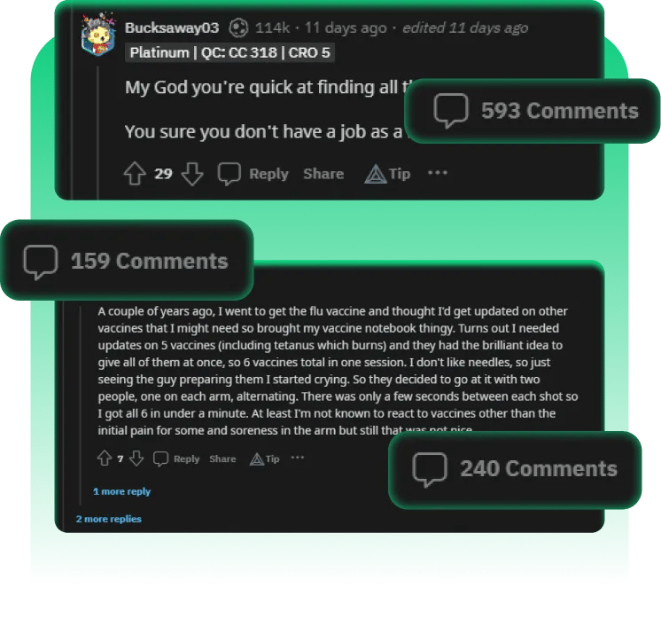 Buy custom random Reddit comments