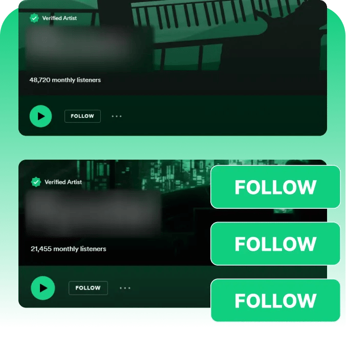 Seguidores do Spotify que o Socialplug obtém instantaneamente
