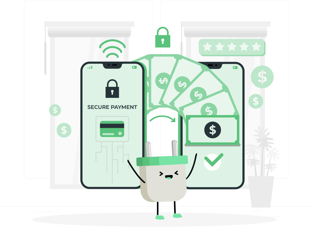 Opções de pagamento seguras e protegidas