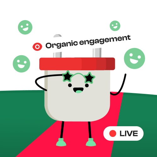 Atraia engajamento orgânico