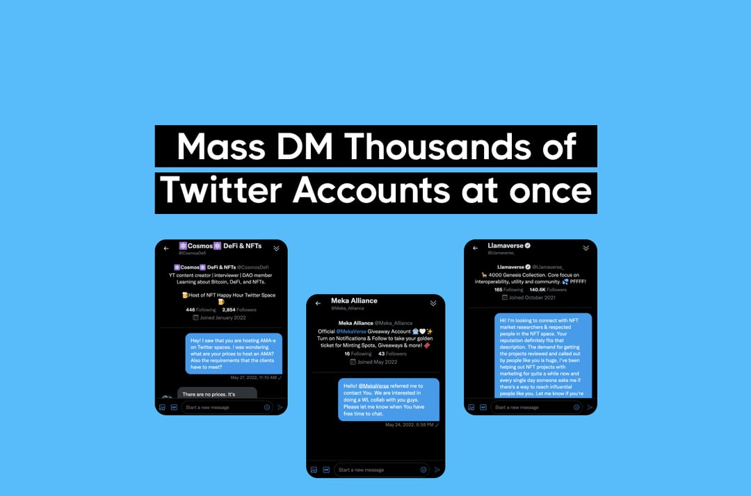 How to mass DM thousands of Twitter Accounts at once