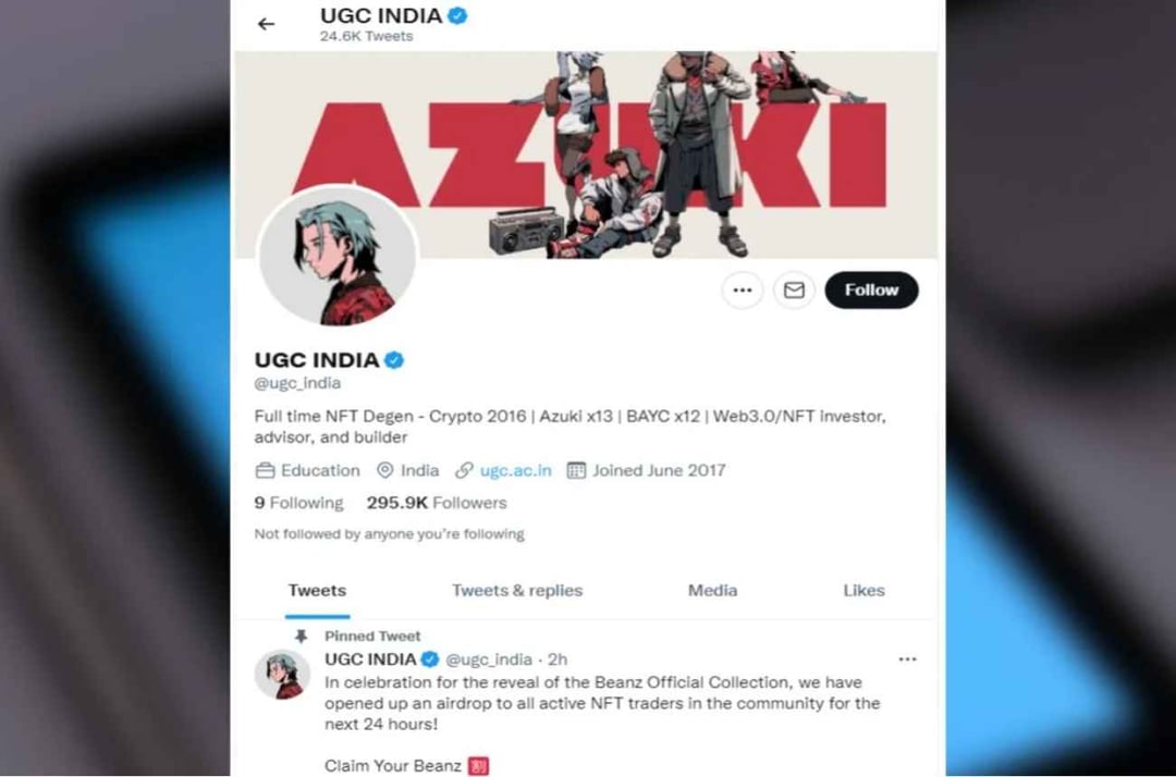 Example of a NFT Twitter account and why you should not buy an NFT Twitter account in 2022