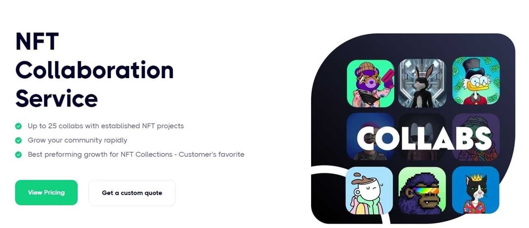 Colaborações do Twitter com outros projetos NFT