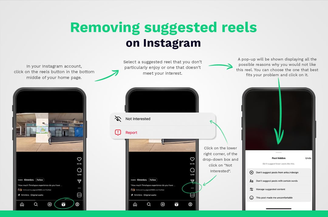 remove suggested instagram reels
