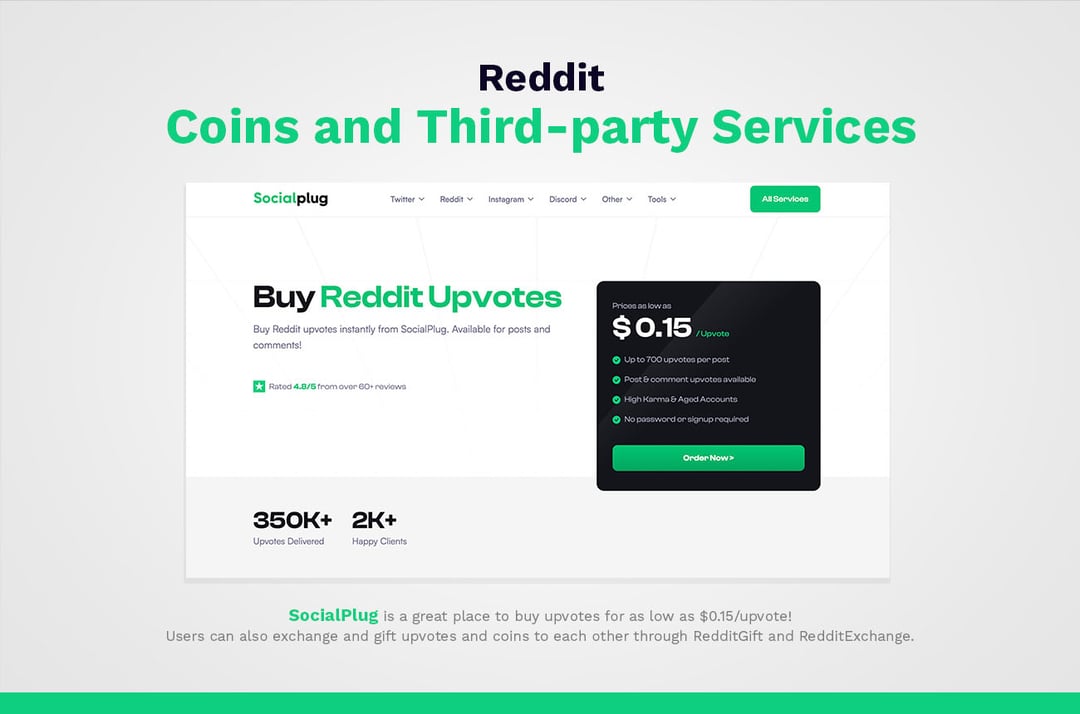 reddit coins and third party services
