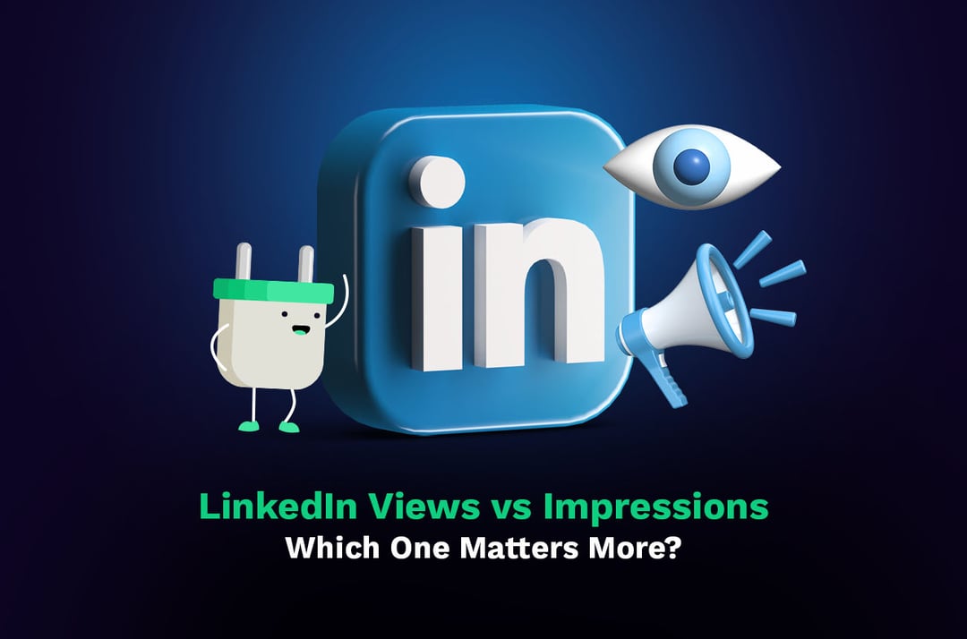 Visualizações versus impressões do LinkedIn