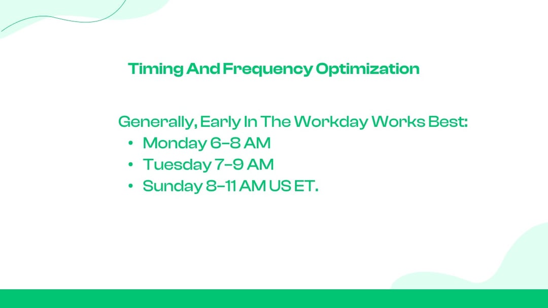 Timing and Frequency Optimization