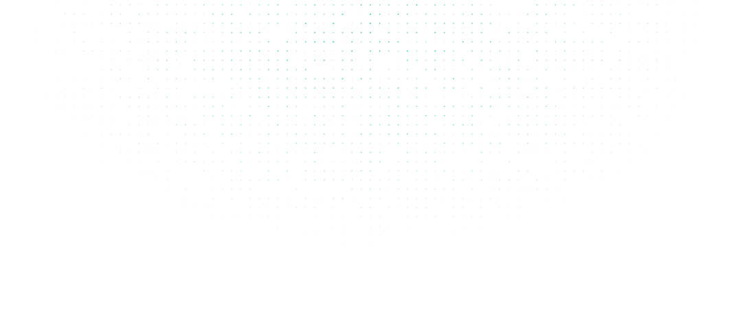 Abstract pattern of evenly spaced small green squares forming a semicircle on a black background.