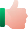 Icon of a raised hand with the palm facing forward.