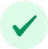 Green checkmark icon inside a light green circle.