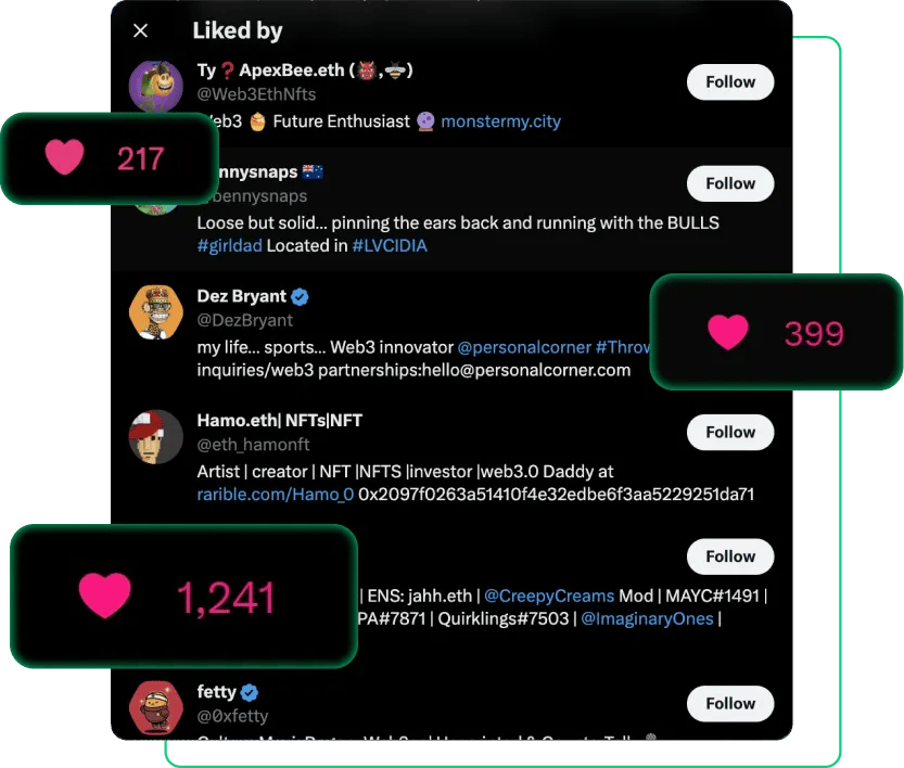 Buy NFT Likes