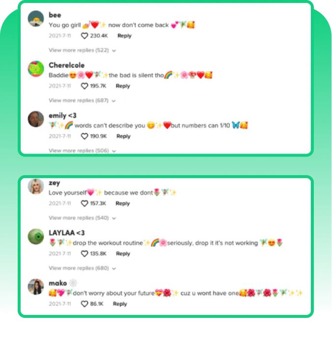 Comentários personalizados rápidos e simples do TikTok