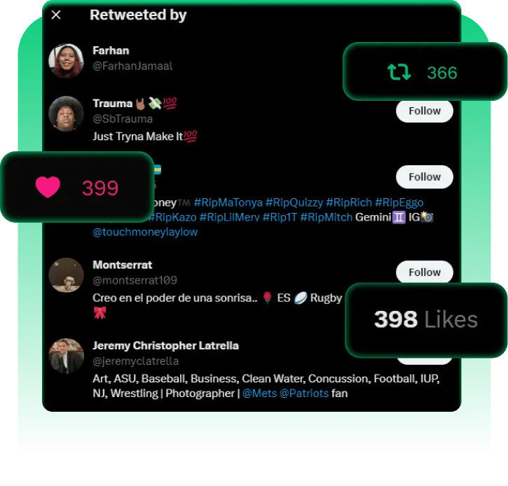 Compra visualizaciones live, likes, seguidores y más en Twitter (X)