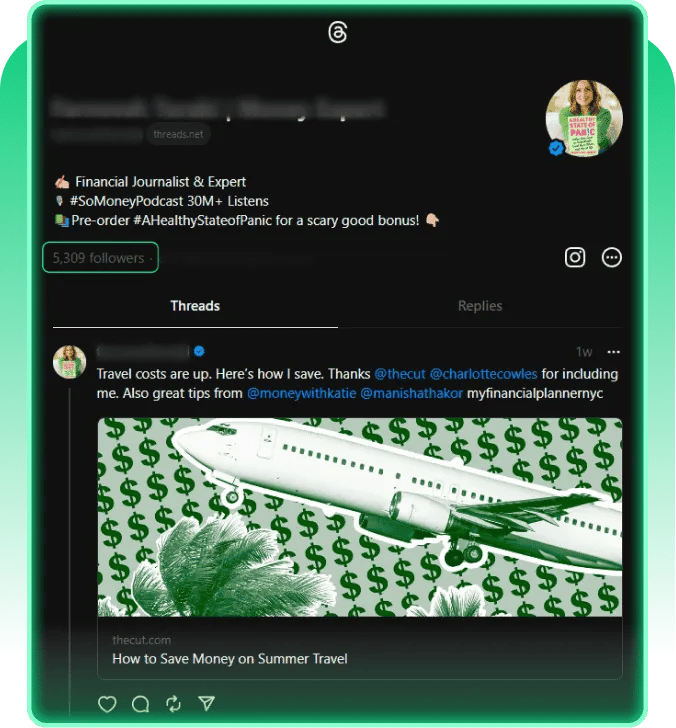 Consigue seguidores de Threads al instante con SocialPlug