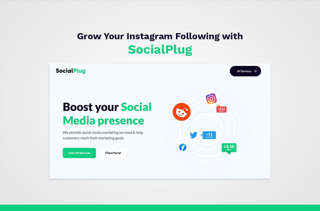 Aumente seus seguidores no Instagram com o SocialPlug