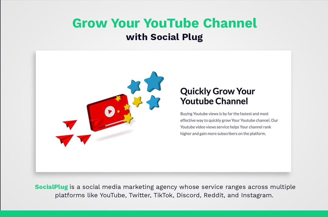 grow your youtube channel with socialplug