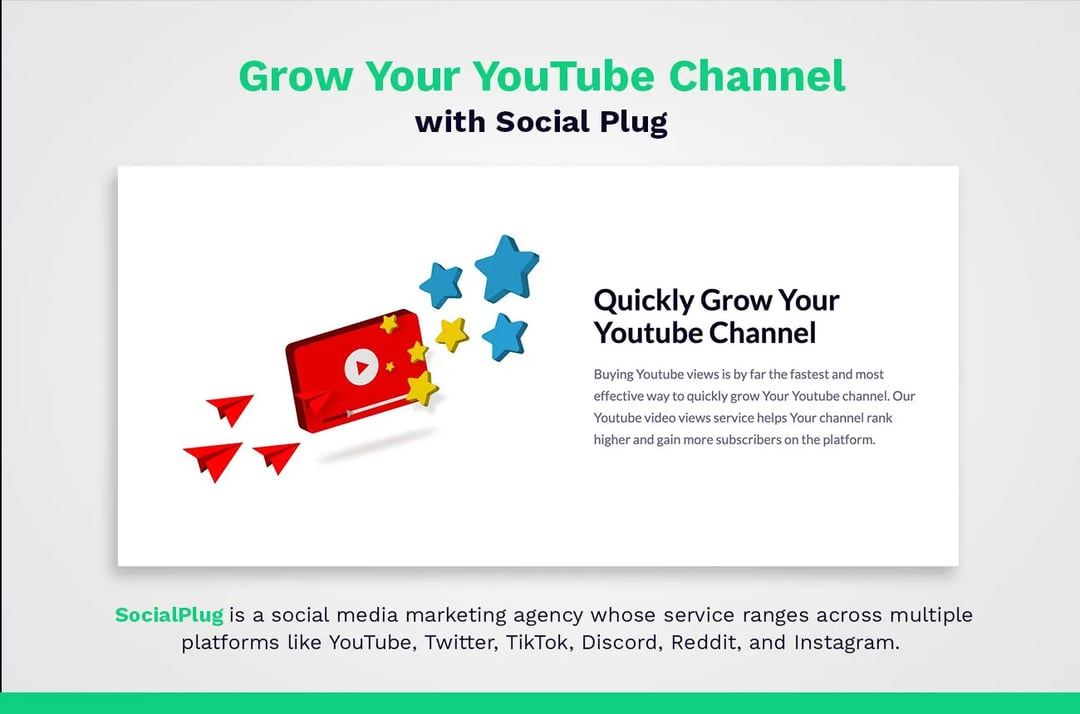 grow your youtube channel with socialplug