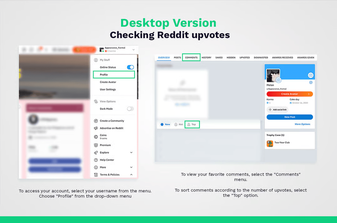 Checking Upvotes on Desktop 