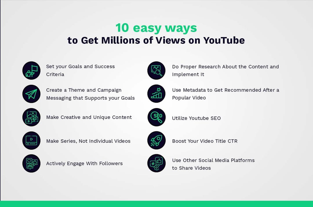 10 maneras fáciles de obtener millones de visitas en YouTube