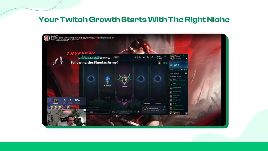 Find a Niche That Makes Twitch Growth Possible