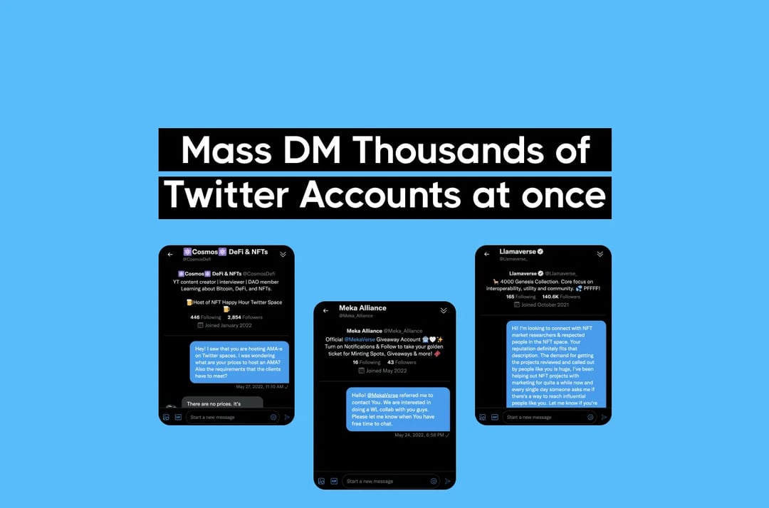 Wie man Tausende von Twitter-Konten auf einmal massenweise DM