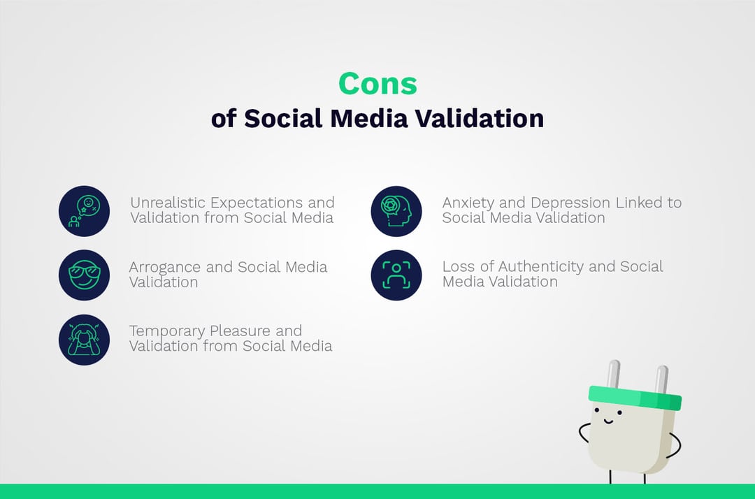 cons of social media validation