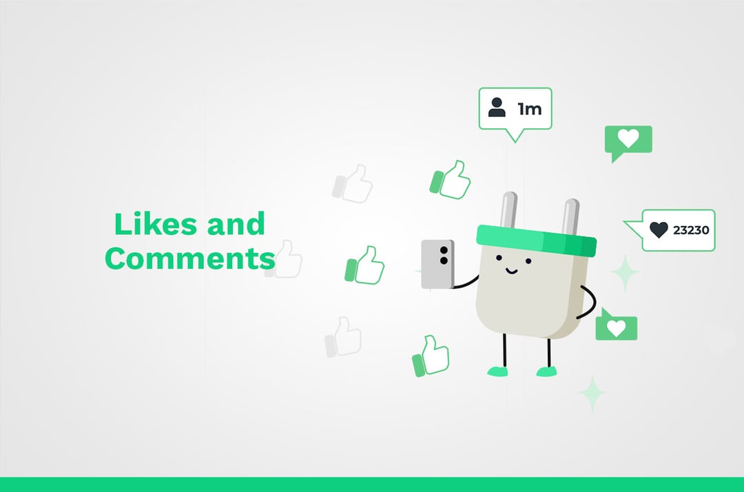 social media likes and comments